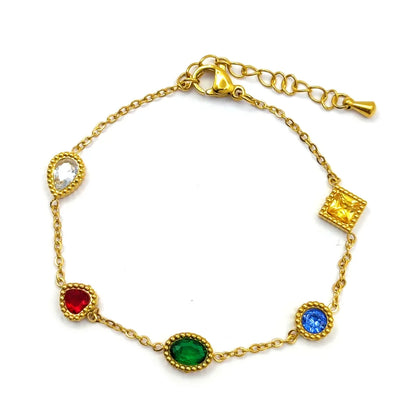 Pulsera Figuras Zirconias Multilcolor