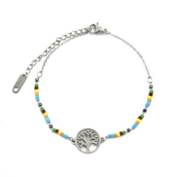 Pulsera acero Canutillo Azul