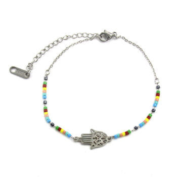 Pulsera acero Canutillo Azul