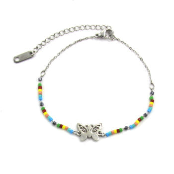 Pulsera acero Canutillo Azul